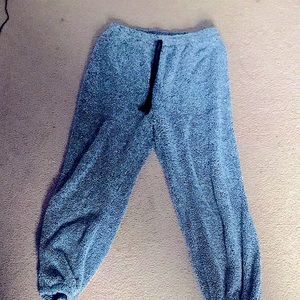 Fluffy grey sweat pants